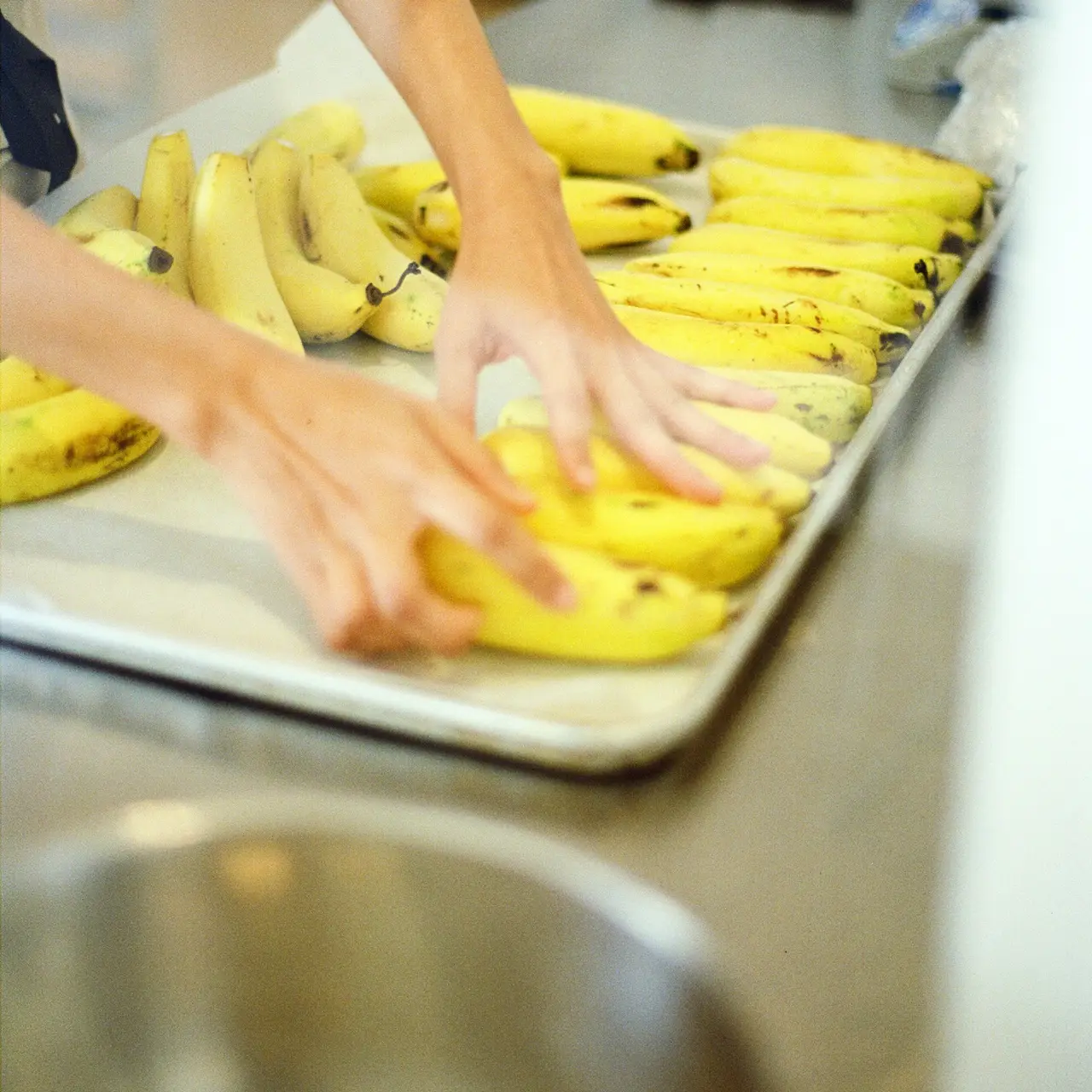 Fruit being prepared for breakfast